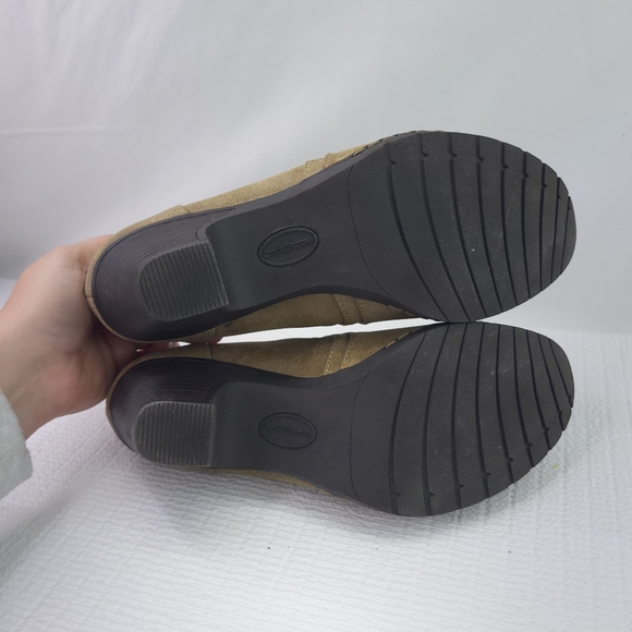 Croft & Barrow Morgan Size 8 Faux Leather Slip On Ankle Boots Heeled Booties - Picture 9 of 9